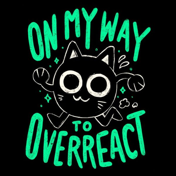 On My Way to Overreact - Throw Pillow For Sale - Image 2
