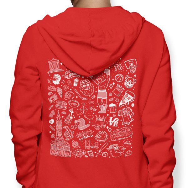 Philly Icons (Red) - Hoodie For Cheap