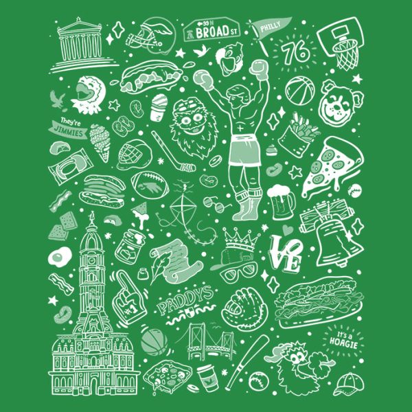 Philly Icons (Green) - Mousepad Online - Image 2
