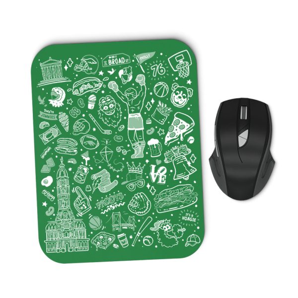 Philly Icons (Green) - Mousepad Online
