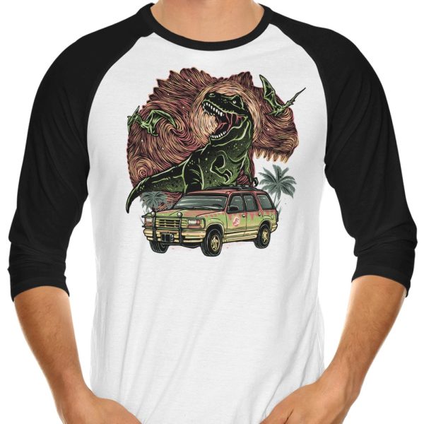 Dino Expedition - 3 4 Sleeve Raglan T-Shirt Fashion