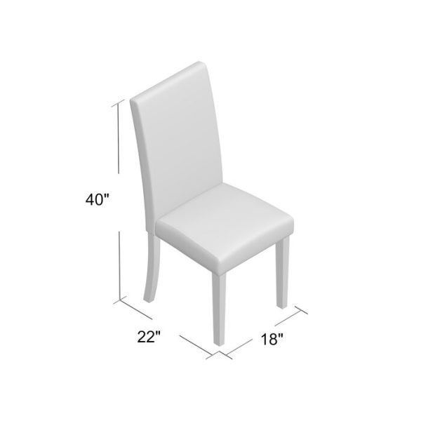 Prospe Linen Upholstered Dining Chair (Set of 2) in Smokey Blue MH25 Fashion - Image 3