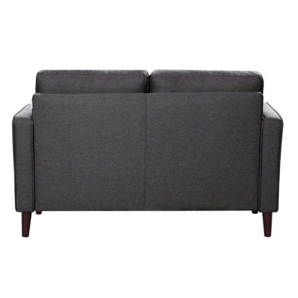 Garren 52.4  Square Arm Loveseat in Heather Grey MR20 For Discount - Image 4