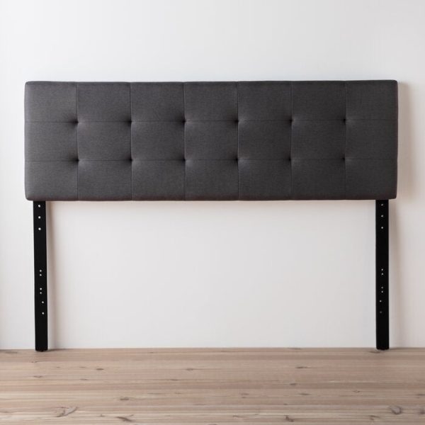 Cy Upholstered Panel Headboard  Charcoal XL Twin  MR17 Fashion - Image 2