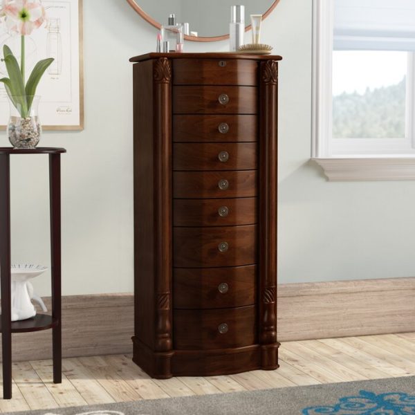 Zakhar Free Standing Jewelry Armoire with Mirror MH17 Online Hot Sale