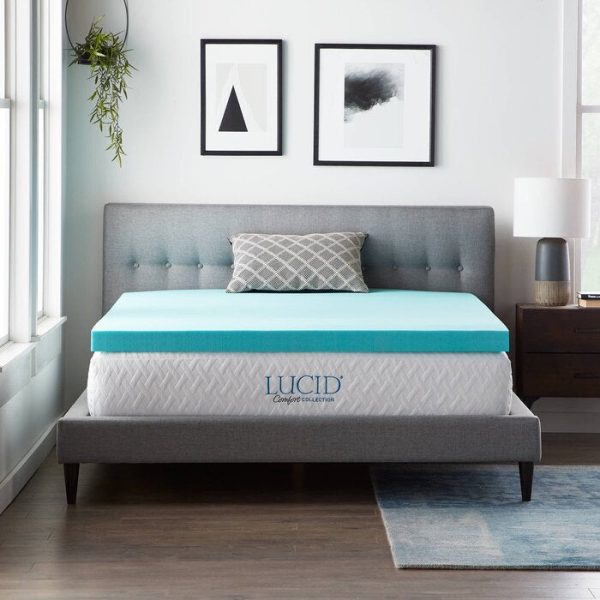 Lucid Comfort 3” Gel Memory Foam Mattress Topper Full  #2411HW on Sale - Image 2