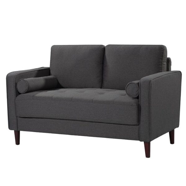 Garren 52.4  Square Arm Loveseat in Heather Grey MR20 For Discount - Image 2