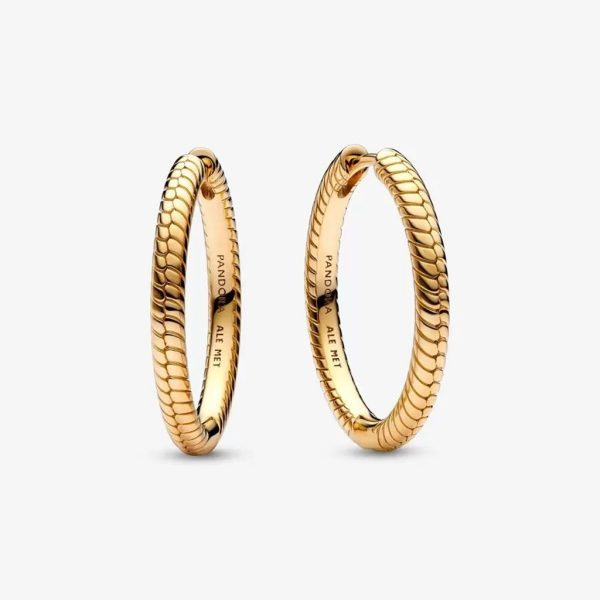 PANDORA : Pandora Moments Charm Hoop Earrings in Gold Supply