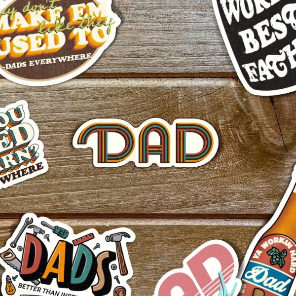 Dad Lettering Sticker Online - Image 2